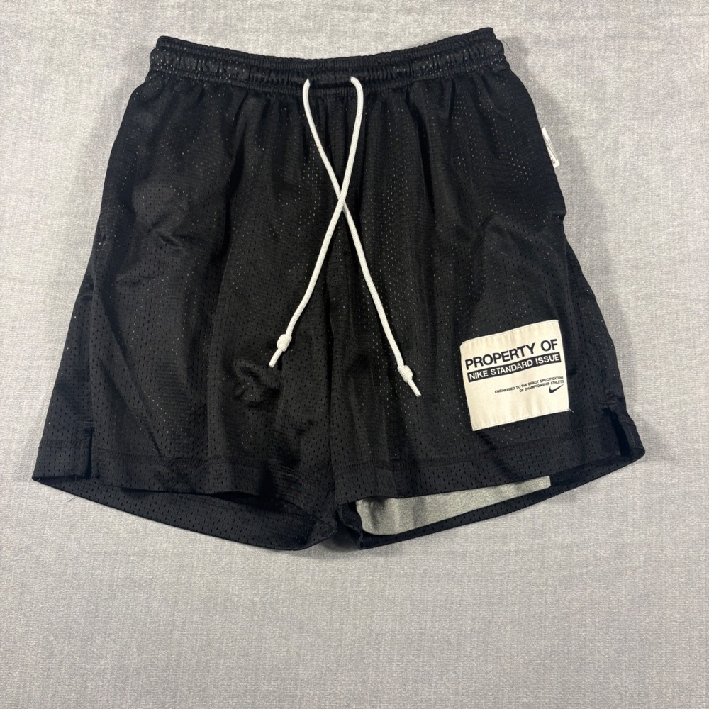 Nike Standard Issue Mens Black Mesh Basketball Shorts Size Medium DA6763-010